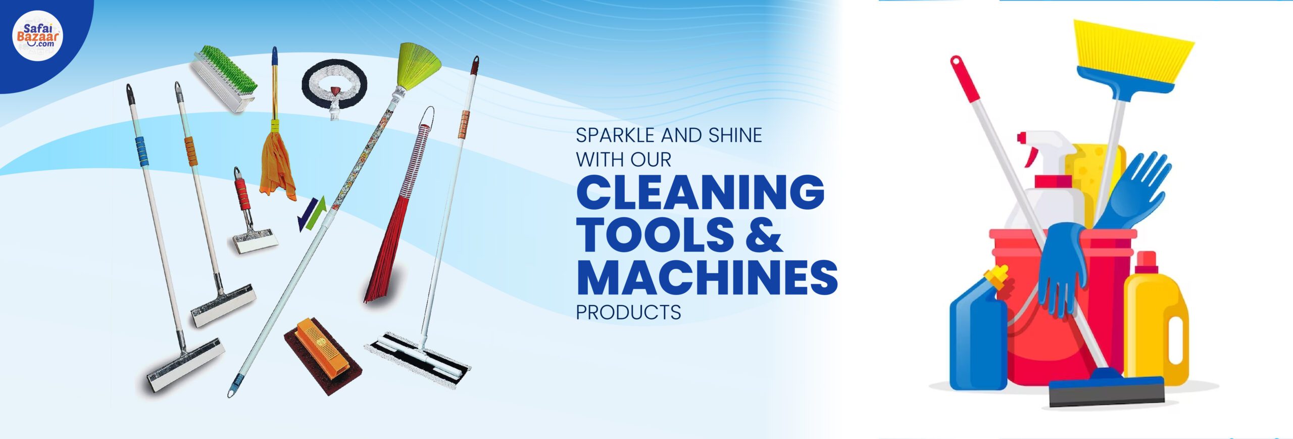Various cleaning tools and machines"