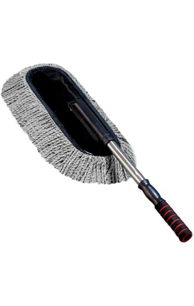 Flat car duster for exterior and interior cleaning"