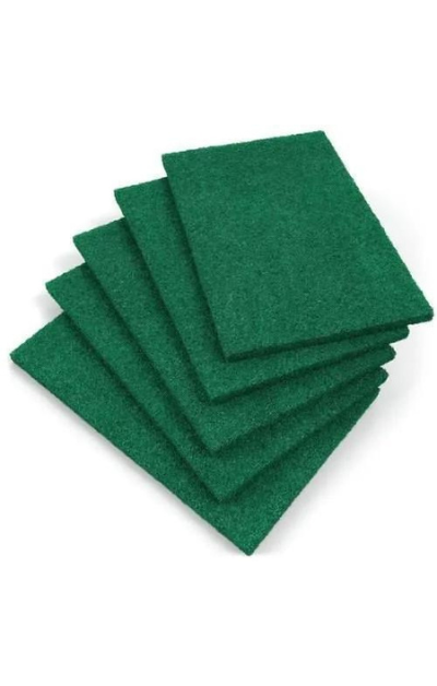 Green scrubbing pad for tough cleaning"