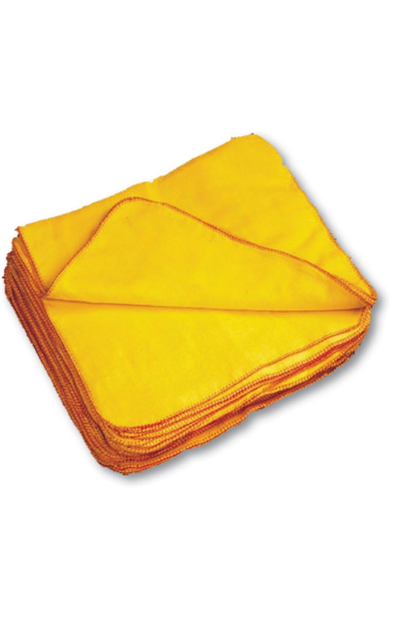Yellow duster cloth for dusting"